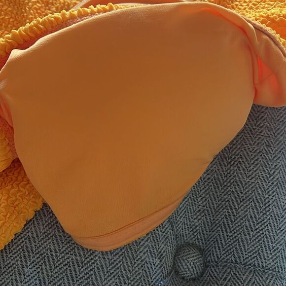 NWT Ardene Swim Bright Orange Textured Bikini Set - Picture 6 of 9